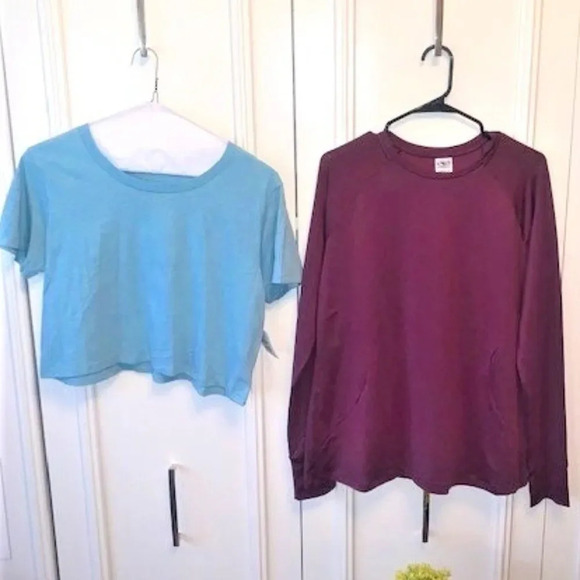Set 2‎ maroon/lt blue tops - XL - Picture 2 of 12
